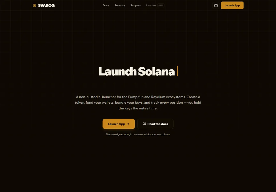 Svarog Launcher live website